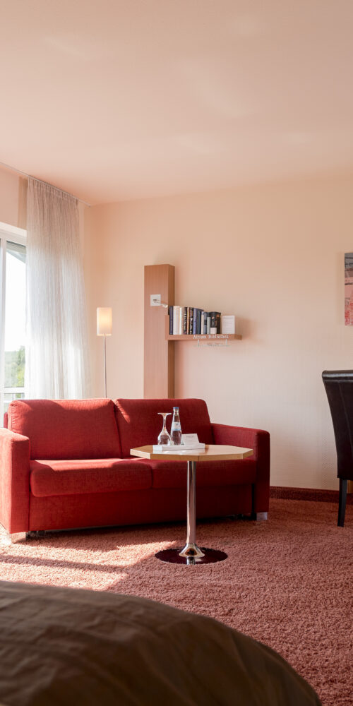 Blick ins Grüne aus unserem Deluxe Apartment