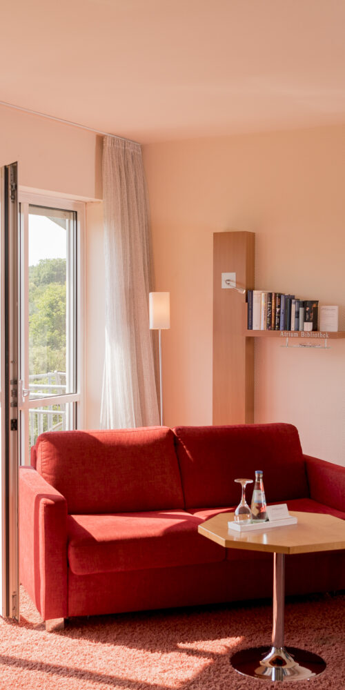 Blick aus einem Deluxe Apartment ins Grüne