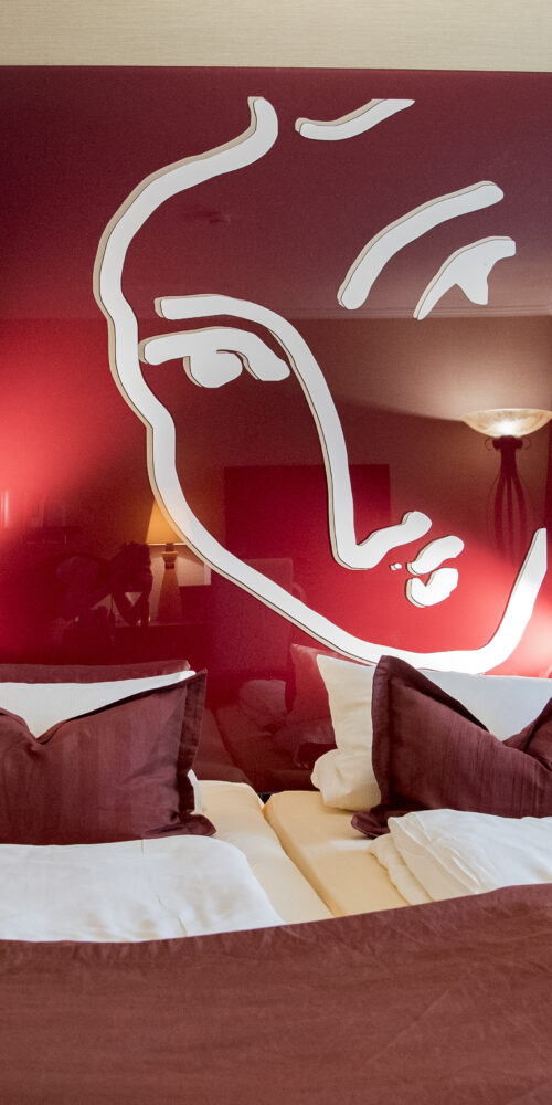 Detailaufnahme eines Bettes unserer Superior Zimmer