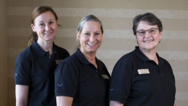 Frühstücksteam von links nach rechts, Tatjana Sabelnikov, Stefanie Ackermann, Michaela Dilg